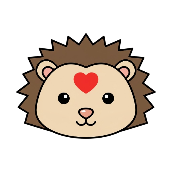 Red heart and Hedgehog