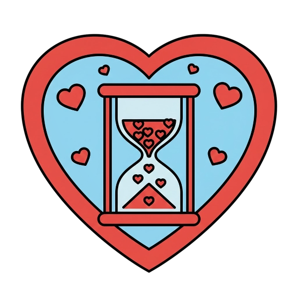 Red heart and Hourglass done
