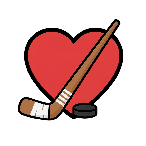 Red heart and Ice hockey