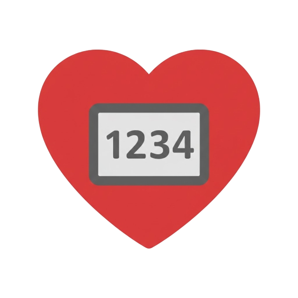 Red heart and Input numbers