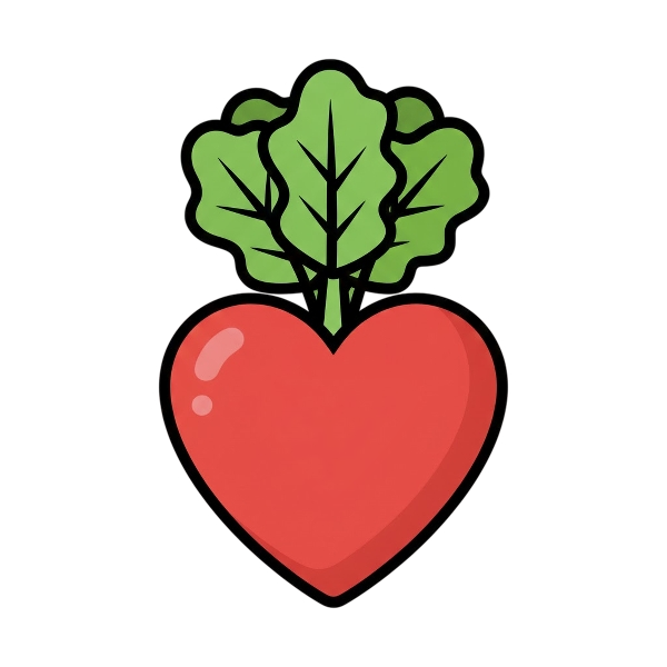 Red heart and Leafy green