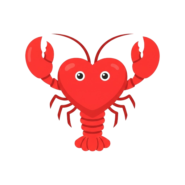 Red heart and Lobster