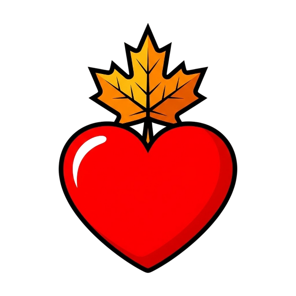 Red heart and Maple leaf