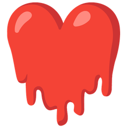 Red heart and Melting face
