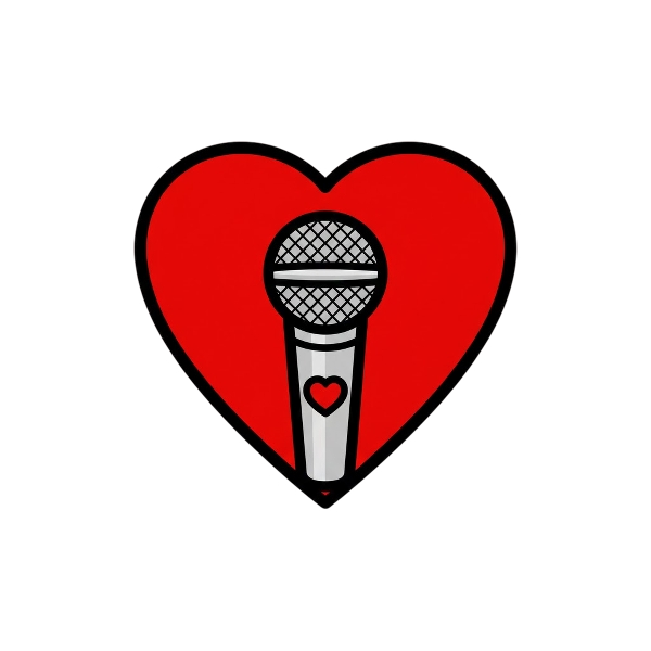 Red heart and Microphone