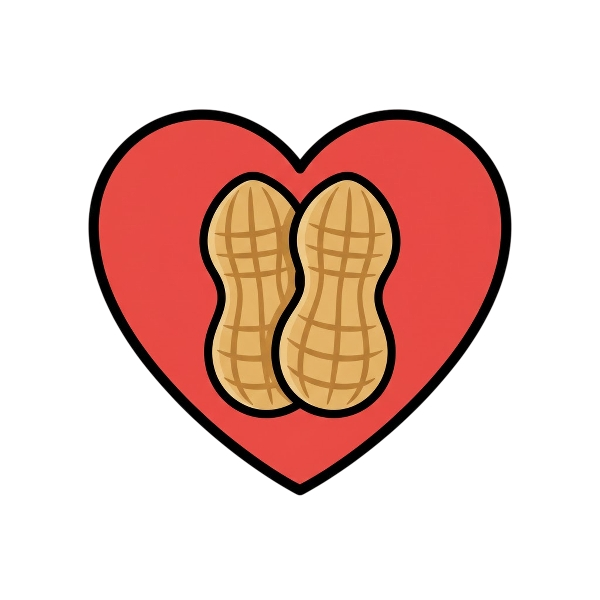 Red heart and Peanuts