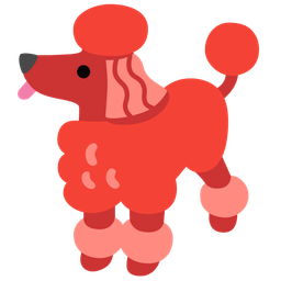 red heart and poodle