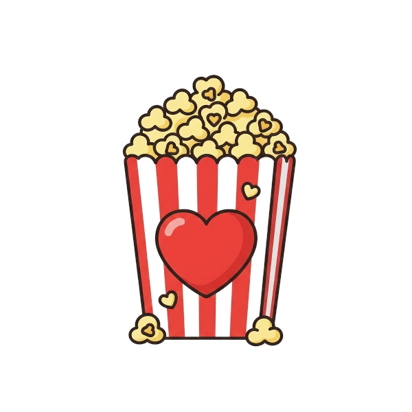 Red heart and Popcorn