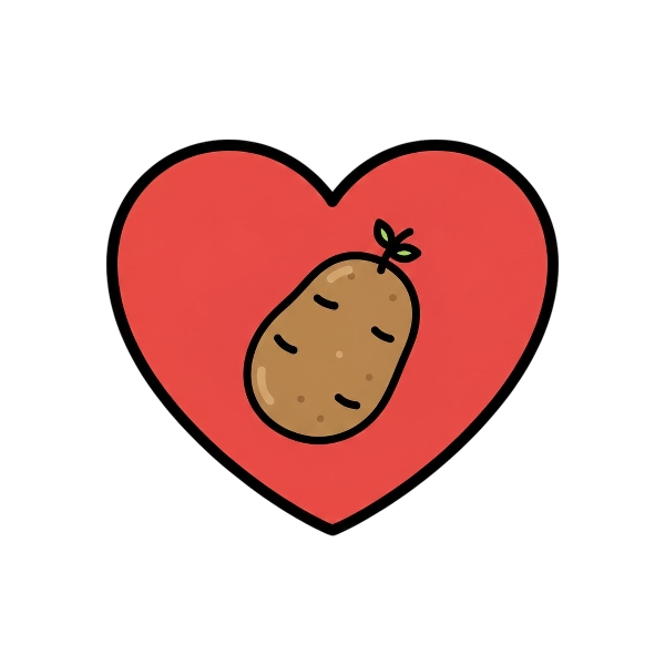 Red heart and Potato