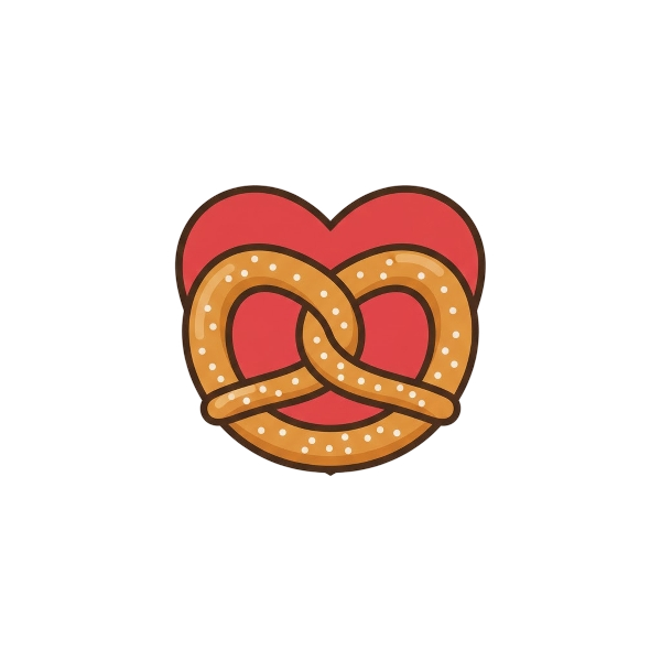 Red heart and Pretzel