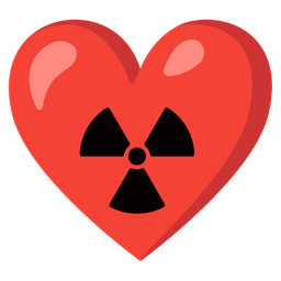 red heart and radioactive