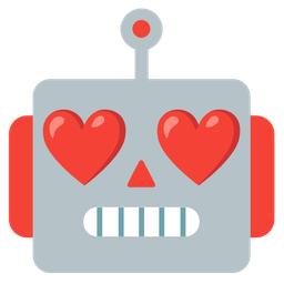 red heart and robot