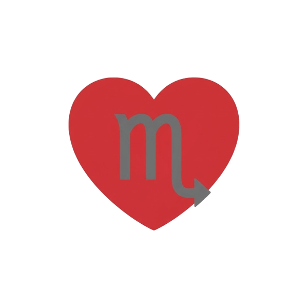 Red heart and Scorpio