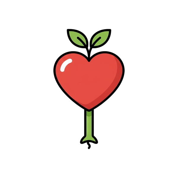 Red heart and Seedling