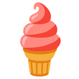 red heart and soft ice cream