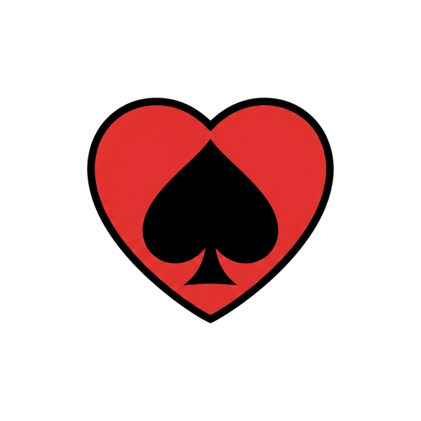 Red heart and Spade suit
