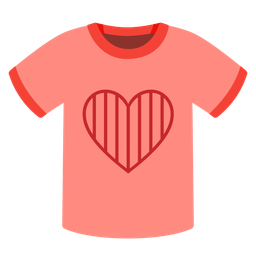 red heart and t-shirt