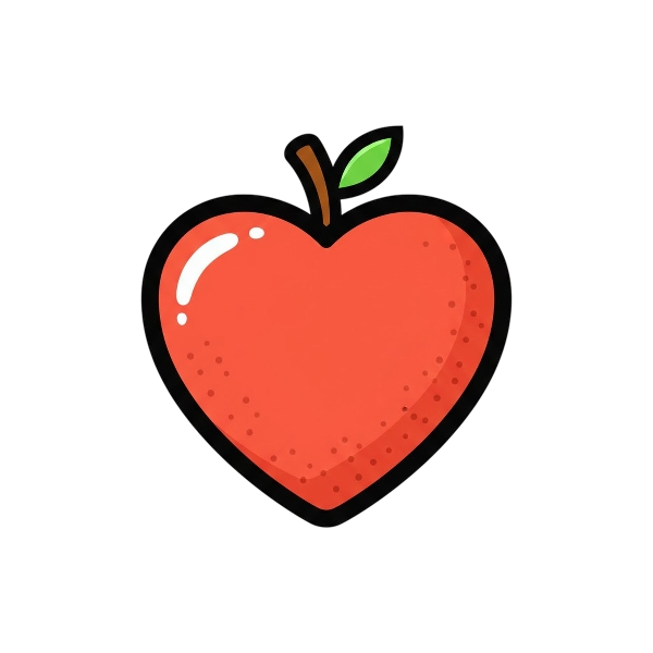 Red heart and Tangerine