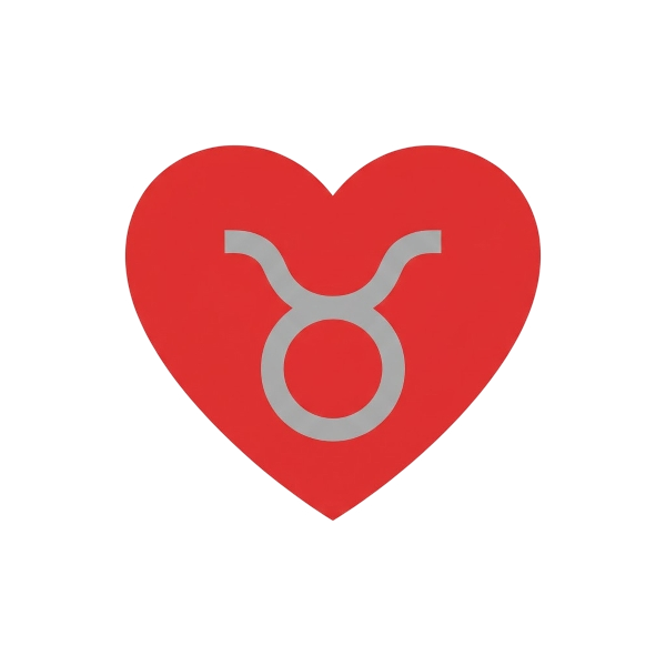 Red heart and Taurus