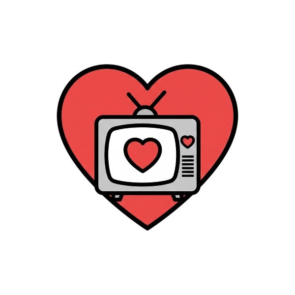 Red heart and Television