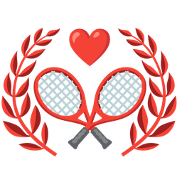 red heart and tennis