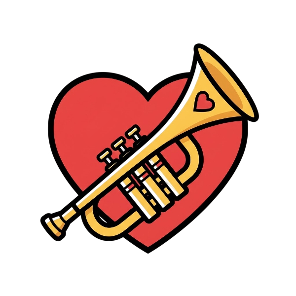 Red heart and Trumpet