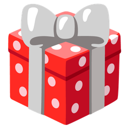 red heart and wrapped gift