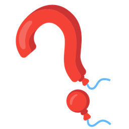 Red question mark and Balloon