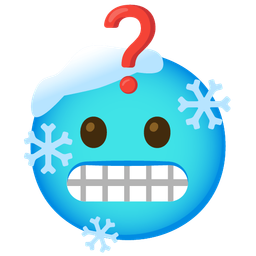 Red question mark and Cold face