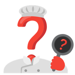 Red question mark and Cooking