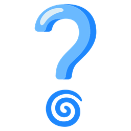 Red question mark and Cyclone