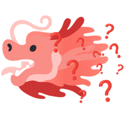 Red question mark and Dragon
