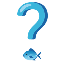 Red question mark and Fish