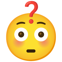 Red question mark and Flushed face