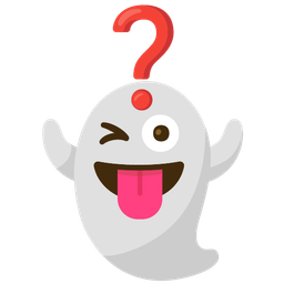 Red question mark and Ghost