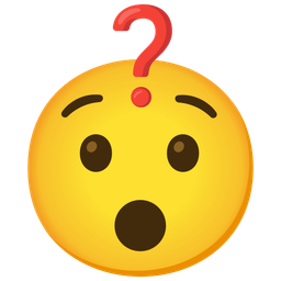 Red question mark and Hushed face