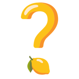 Red question mark and Lemon