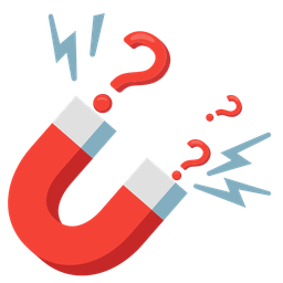 Red question mark and Magnet