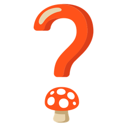 Red question mark and Mushroom