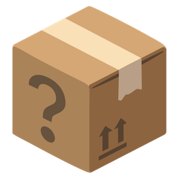 Red question mark and Package