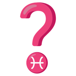 Red question mark and Pisces