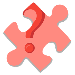 Red question mark and Puzzle piece