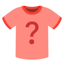 Red question mark and T-shirt