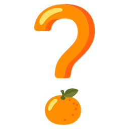 Red question mark and Tangerine