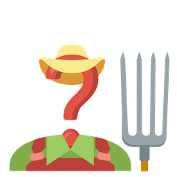 Red question mark and Tractor