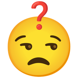 Red question mark and Unamused face