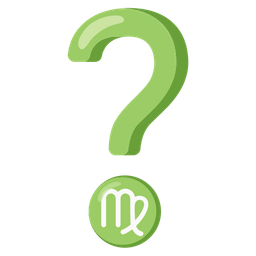 Red question mark and Virgo