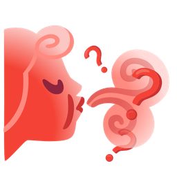 Red question mark and Wind face