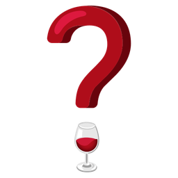 Red question mark and Wine glass