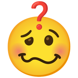 Red question mark and Woozy face